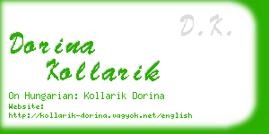 dorina kollarik business card